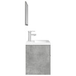 vidaXL Ensemble de meubles de salle de bain 3 Pièces gris béton