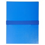 Chemise Extensible Balacron Sans Rabat Sangle Scratch - 24x32cm - Bleu - X 10 - Exacompta