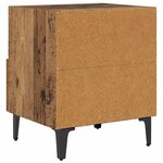 vidaXL Cabinet de chevet avec tiroir Bois ancien 40 x 35 x 47.5 cm