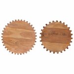 vidaXL Ensemble de Tables de Chevet Artisanales 2 Pièces Marron Teck