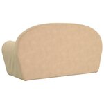 vidaXL Canapé pour enfants 2 places crème peluche douce