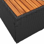 vidaXL Canapé de jardin Noir 184 x 62 x 85cm polyrotin