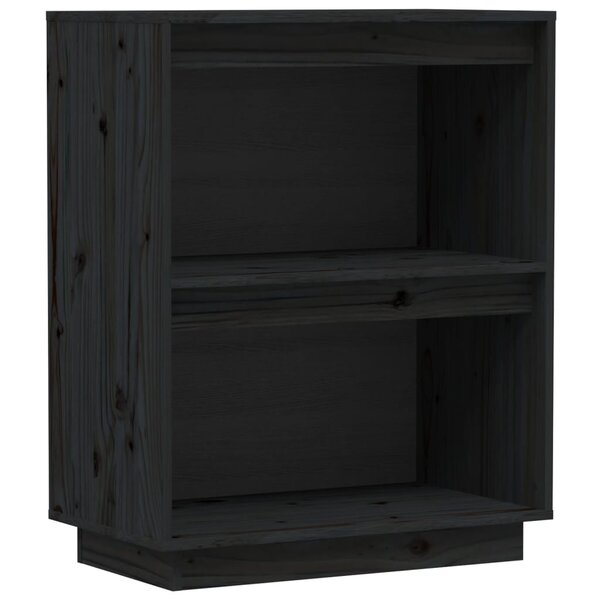 vidaXL Armoire console Noir 60x34x75 cm Bois de pin solide