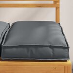 vidaXL Coussin pour assise de palette 4 Pièces Anthracite 40 x 40 x 8 cm