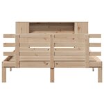 vidaXL Lit bibliothèque sans matelas 140x190 cm bois de pin massif