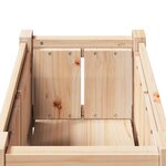 vidaXL Cache-pot de jardin Nature 40 x 40 x 70 cm Bois de pin massif