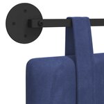 vidaXL Tête de lit suspendue Bleu police Velours
