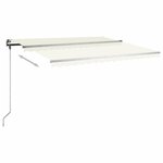 Vidaxl auvent manuel rétractable sur pied 400x350 cm crème