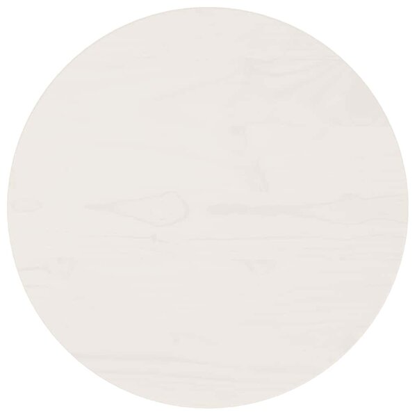 vidaXL Dessus de table Blanc Ø40x2 5 cm Bois de pin massif