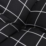 vidaXL Coussins de palette 3 Pièces motif à carreaux noir tissu Oxford