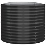 vidaXL Lit surélevé de jardin Acier enduit de poudre Anthracite
