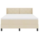 vidaXL Lit boxspring avec matelas avec matelas Crème 160 x 200 cm