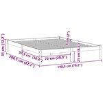 vidaXL Cadre de lit sans matelas 193x203 cm bois massif de pin