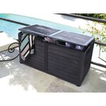 COFFRE JARDIN BAYA - 117 X 54 X 65 CM - Gris anthracite