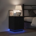 vidaXL Cabinet de chevet avec 2 Pièces Noir 39 x 34.5 x 50 cm