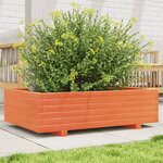 vidaXL Jardinière cire marron 90x60x26 5 cm bois de pin massif