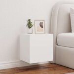 vidaXL Meuble TV mural avec lumières LED blanc 40 5x35x40 cm