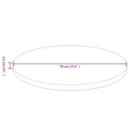 vidaXL Dessus de table rond Marron clair Ø70x1 5 cm Bois chêne traité