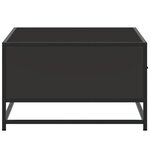 vidaXL Table basse noir 90x57x35 cm bois d'ingénierie et métal