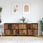 vidaXL Buffets 3 Pièces Bois ancien 180 x 35 x 70 cm Bois d'ingénierie