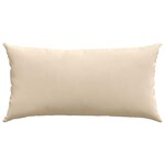 vidaXL Coussins de canapé 2 Pièces Crème 80 x 40 cm tissu