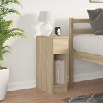 vidaXL Table de chevet avec tiroir chêne sonoma 20x36x60 cm