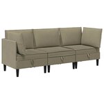 vidaXL Ensemble de meubles pour le salon 3 pc Kaki Tissu