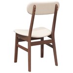 vidaXL Chaises à manger coussins 2 Pièces marron bois massif caoutchouc