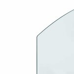 vidaXL Plaque en verre de cheminée Transparent 80 x 50 cm Verre