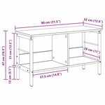 vidaXL Étagère Chêne Sonoma 82 x 32 x 47 cm Bois d'ingénierie