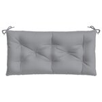 vidaXL Coussin de banc de jardin gris 100x50x7 cm tissu oxford