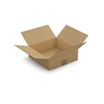 Caisse carton brune simple cannelure à base carrée raja 30x30x10 cm (lot de 25)