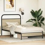 vidaXL Cadre de lit sans matelas 90x200cm chêne sonoma bois ingénierie