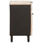 vidaXL Cabinet de chevet Blanc 50 x 33 x 60 cm Bois de mangue massif