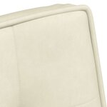 vidaXL Chaise de relaxation avec tabouret crème velours