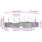 Ensemble canapé jardin 9 pièces vidaXL avec coussins Gris Poly Rotin