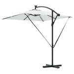vidaXL Parasol banane à mât déporté Couleur sable 249 x 249 x 250 cm