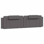 vidaXL Coussin de tête de lit Viana gris 200 cm similicuir