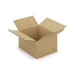 Caisse carton brune double cannelure à montage instantané raja 25x20x15 cm (lot de 20)