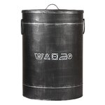 LABEL51 Panier à linge 40x40x58 cm L Noir antique