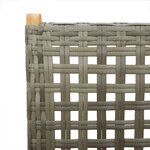 vidaXL Chaises inclinables de jardin lot de 6 gris rotin bois massif