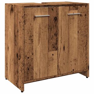 vidaXL Armoire lavabo de salle de bain vieux bois 60x33x60 cm