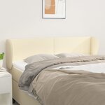 vidaXL Tête de lit avec oreilles Crème 147x23x78/88 cm Similicuir
