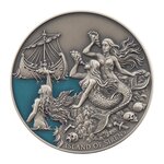Pièce de monnaie 5 Dollars Niue Sirènes 2022 – Argent Antique