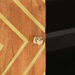 vidaXL Meuble TV marron et noir 80x31 5x46 cm bois massif de manguier