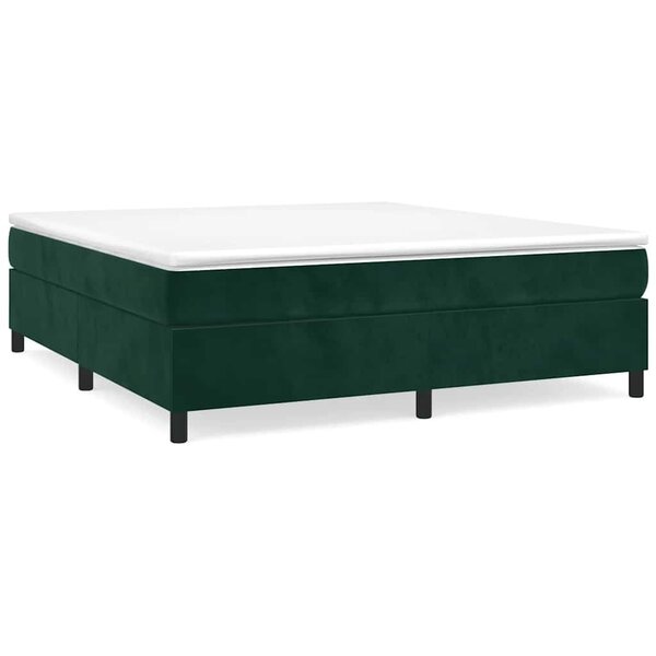 vidaXL Cadre de lit vert foncé 180x200 cm velours