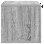 vidaXL Meuble TV mural Sonoma gris 59 5 x 31 x 30 cm Bois d'ingénierie