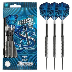 Fléchettes Assassin 80 steel 22g bleu