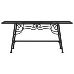 vidaXL Banc tour d'arbre 110 cm Noir Acier