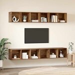 vidaXL Ensemble meuble TV 4 Pièces Bois Ancien 37 x 37 x 107 5 cm